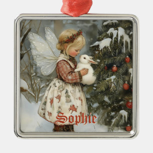 Personalisierte Weihnachtsfeier mit Bunny Ornament Aus Metall