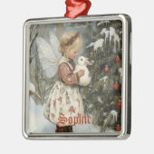 Personalisierte Weihnachtsfeier mit Bunny Ornament Aus Metall (Links)