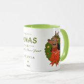 Personalisierte Weihnachtsfeier mit Rentier | Feie Tasse (VorderseiteRechts)