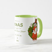 Personalisierte Weihnachtsfeier mit Snowman | Feie Tasse (VorderseiteRechts)