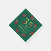 personalisierte Weihnachtsfeier Napkins zum 35. Ja Serviette (Ecke)