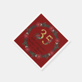 personalisierte Weihnachtsfeier Napkins zum 35. Ja Serviette (Ecke)