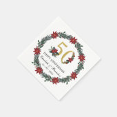 personalisierte Weihnachtsfeier Napkins zum 50. Ja Serviette (Ecke)