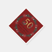 personalisierte Weihnachtsfeier Napkins zum 50. Ja Serviette (Ecke)