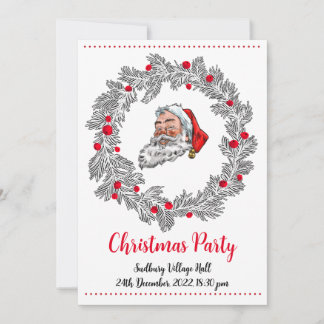 Personalisierte Weihnachtsfeier Party Einladung Sa