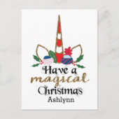 Personalisierte Weihnachtsfeier Postkarte (Vorderseite)