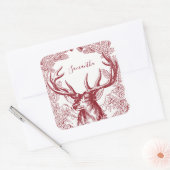 Personalisierte Weihnachtsfeier Quadratischer Aufkleber (Umschlag)