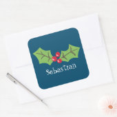 Personalisierte Weihnachtsfeier Quadratischer Aufkleber (Umschlag)