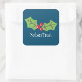 Personalisierte Weihnachtsfeier Quadratischer Aufkleber (Tasche)