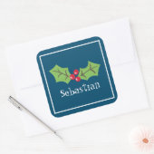 Personalisierte Weihnachtsfeier Quadratischer Aufkleber (Umschlag)