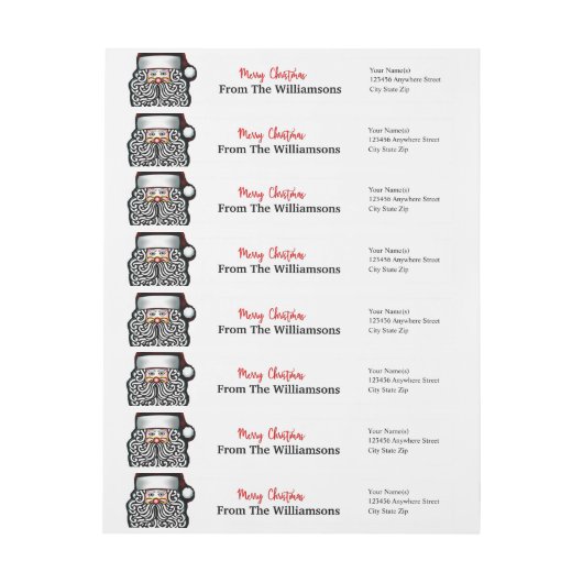 Personalisierte Weihnachtsfeier Rücksendeadresse (Bogen)