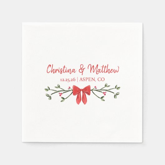 Personalisierte Weihnachtsfeier Serviette (Vorderseite)