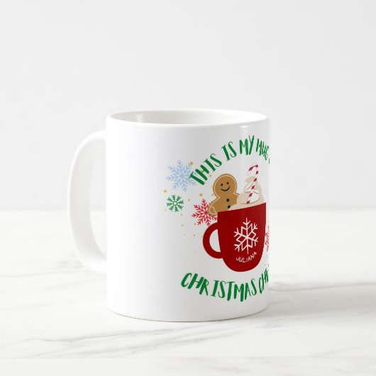 Personalisierte Weihnachtsfeier Tasse (Vorderseite Links)
