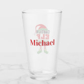 Personalisierte Weihnachtsfeier "Vorsicht, Elf-Beo Glas (Rückseite)