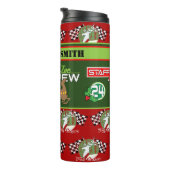 Personalisierte Weihnachtsfeierabend Pit Crew Tumb Thermosbecher (Nach rechts gedreht)