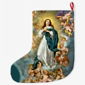 Personalisierte Weihnachtsfeierliche Jungfrau Mary Großer Weihnachtsstrumpf (Rückseite)