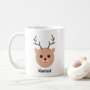 Personalisierte Weihnachtsfeierliche Tasse des Rot