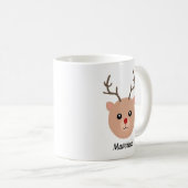 Personalisierte Weihnachtsfeierliche Tasse des Rot (VorderseiteRechts)