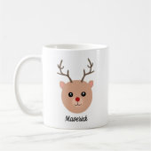 Personalisierte Weihnachtsfeierliche Tasse des Rot (Links)