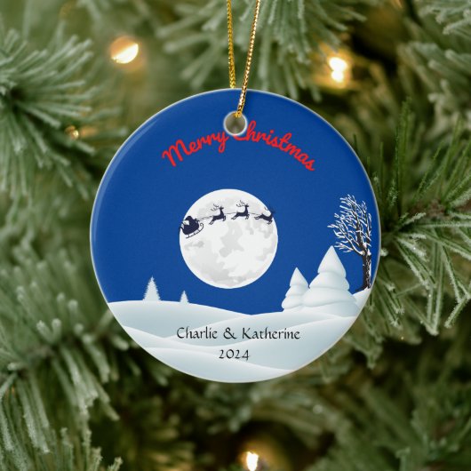 Personalisierte Weihnachtsfeierlichkeiten mit Orna Keramik Ornament (Baum)