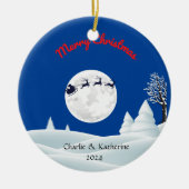 Personalisierte Weihnachtsfeierlichkeiten mit Orna Keramik Ornament (Vorne)