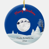 Personalisierte Weihnachtsfeierlichkeiten mit Orna Keramik Ornament (Hinten)