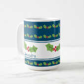 Personalisierte Weihnachtsfeiern & Berries Kaffeetasse (Vorderseite Links)