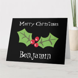 Personalisierte Weihnachtsfeiern & Berries Karte