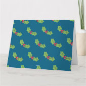 Personalisierte Weihnachtsfeiern & Berries Karte (Rückseite)