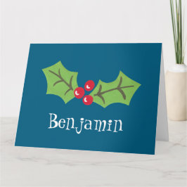 Personalisierte Weihnachtsfeiern & Berries Karte