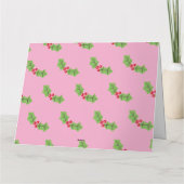 Personalisierte Weihnachtsfeiern & Berries Karte (Rückseite)