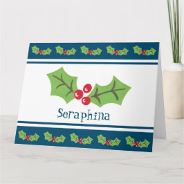 Personalisierte Weihnachtsfeiern & Berries Karte