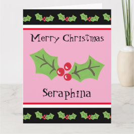 Personalisierte Weihnachtsfeiern & Berries Karte