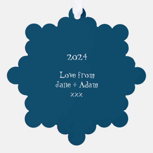 Personalisierte Weihnachtsfeiern & Berries Ornament Karte (Rückseite)