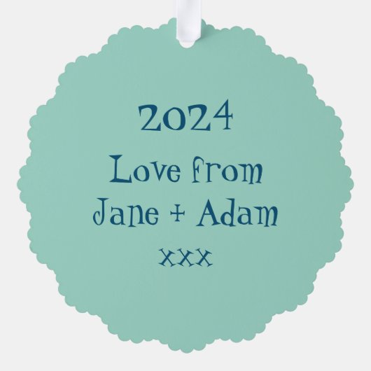 Personalisierte Weihnachtsfeiern & Berries Ornament Karte (Rückseite)