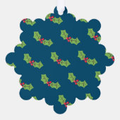 Personalisierte Weihnachtsfeiern & Berries Ornament Karte (Rückseite)