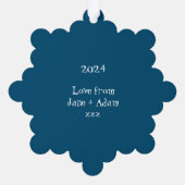 Personalisierte Weihnachtsfeiern & Berries Ornament Karte (Rückseite)