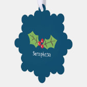 Personalisierte Weihnachtsfeiern & Berries Ornament Karte (Linke Ecke)