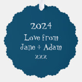 Personalisierte Weihnachtsfeiern & Berries Ornament Karte (Rückseite)