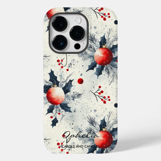 Personalisierte Weihnachtsfeiern und Ornamente Wei Case-Mate iPhone Hülle (Rückseite)