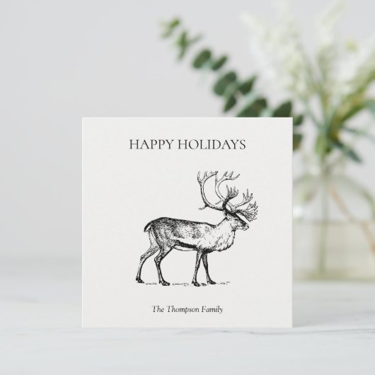 Personalisierte Weihnachtsfeiertage Feiertagskarte (Stehend Vorderseite)