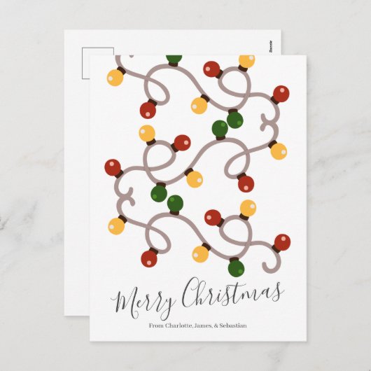 Personalisierte Weihnachtsfeiertage Feiertagspostkarte (Vorne/Hinten)