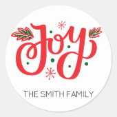 Personalisierte Weihnachtsfeiertage Geschenkmarke  Runder Aufkleber (Vorderseite)