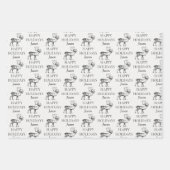 Personalisierte Weihnachtsfeiertage Geschenkpapier Set (Vorderseite)