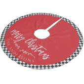 Personalisierte Weihnachtsfeiertage mit einfacher  Polyester Weihnachtsbaumdecke (Schrägansicht)