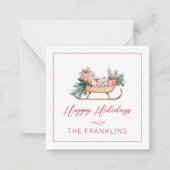 Personalisierte Weihnachtsfeiertage Mitteilungskarte (Vorderseite)