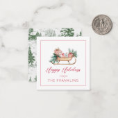 Personalisierte Weihnachtsfeiertage Mitteilungskarte (Vorderseite/Rückseite Beispiel)