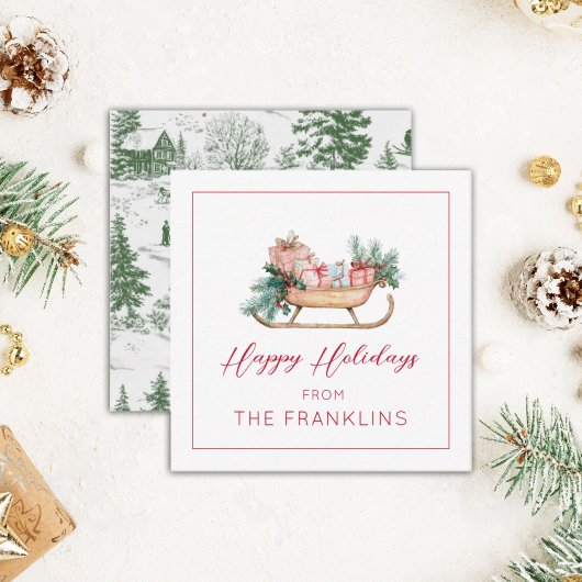 Personalisierte Weihnachtsfeiertage Mitteilungskarte