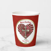 Personalisierte Weihnachtsfeiertage Pappbecher (Rückseite)