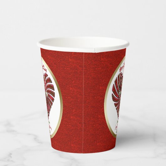 Personalisierte Weihnachtsfeiertage Pappbecher (Rechts)